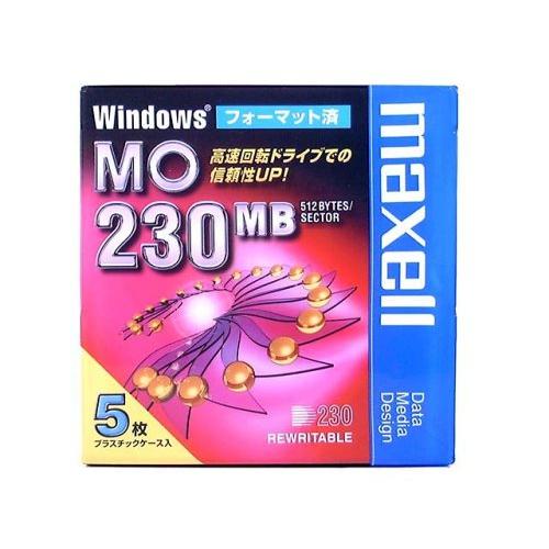 maxell データ用 3.5型MO 230MB Windowsフォーマット 5枚パック MA-M230.WIN.B5P | 