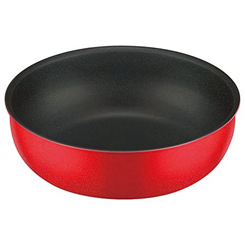 サーモス デュラブルシリーズ 取っ手の取れる炒め鍋 24cm ガス火専用 ブライトレッド KVC-024D BTR | 