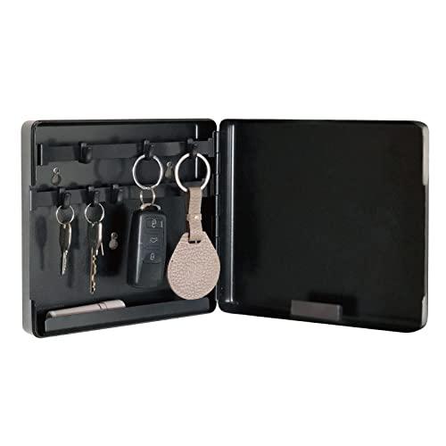 カール事務器 マグネットキーハンガー ボックス型 可動フック 鍵 小物収納 スチール製 ブラック 6個吊 KH-002-K | 