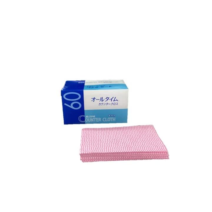 東京メディカル カウンタークロス FT301 厚手 日本製 業務用 抗菌 60枚 35×61cm ピンク 繰り返し使用 高吸収 テーブルダスター | 