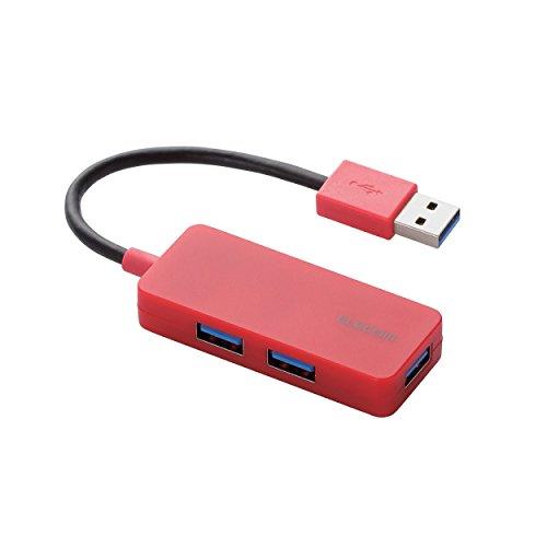 エレコム USB3.0 ハブ 3ポート バスパワー レッド U3H-K315BRD | 