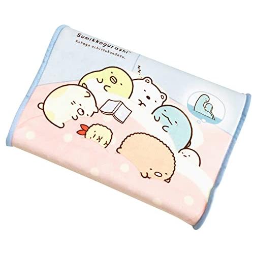モリピロ(MORIPiLO) 低反発枕 子供用 低め すみっコぐらし ブルー 35x25x5cm【公式キャラクターグッズ】もちもち ぬいぐるみク | 
