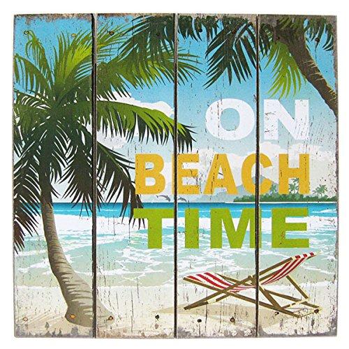 【アメリカン ウッド サインボード ビーチ タイム】BEACH TIME/WB16007 サーフィン メッセージ看板 木製看板 案内看板 カリフ | 