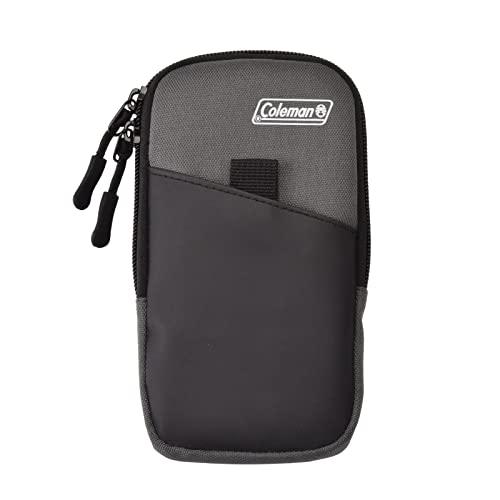エツミ & Coleman (コールマン) コラボレーションモデル スマートポーチ グレー スマホポーチ ベルト ループ カラビナ 付き アウト | 