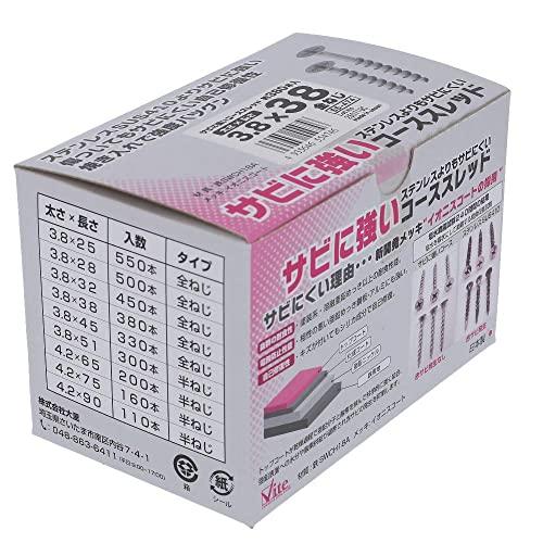 (株)大里 OHSATO 錆に強いコーススレッド 小箱 3.8×38 (380本入) | 