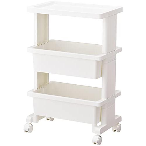 JEJアステージ 収納 リセスタイル テーブルワゴン ミニ 日本製 簡単組み立て 25D x 40W x 62.5H cm | 