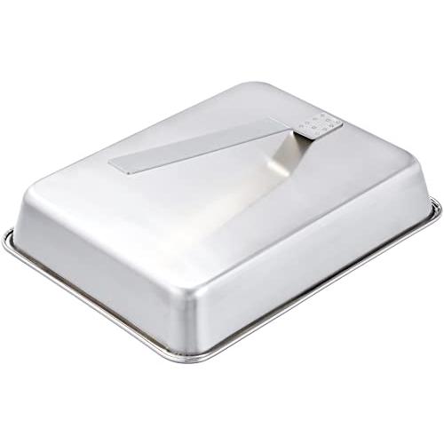 遠藤商事 TKG 鉄板焼ステーキカバー ハンドル取っ手 8号:幅×奥行×高さ(mm)410×295×67 錆に強いステンレス製で衛生的 業務用 | 