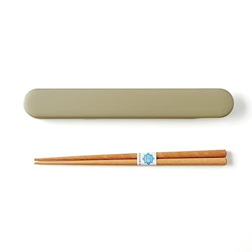 竹中 箸 mayu マユ 箸箱セット ライトカーキ 箸18cm | 