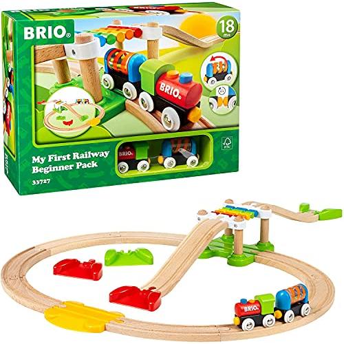 BRIO (ブリオ) レールウェイ マイファースト ビギナーセット [全18ピース] 対象年齢 1歳半~ (電車 おもちゃ 木製 レール) 33 | 