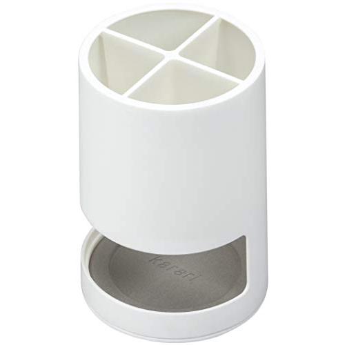 アネスティ 珪藻土 水切り karari ツールスタンド 丸型 ホワイト 約直径10×高さ15cm HO1946 | 