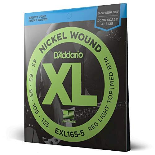 D'Addario ダダリオ ベース弦 ニッケル Long Scale 5弦 .045-.135 EXL165-5 【国内正規品】 | 