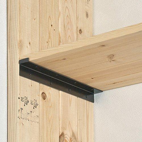 和気産業(Waki Sangyo) Walist ウォリスト DIY 壁面収納 突っ張り 棚受金具4枚用 黒 WAT-023 2個入 | 