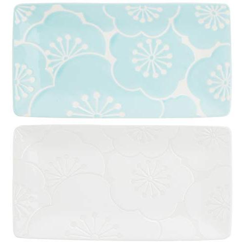 波佐見焼 はふり 長角皿 ペア 化粧箱入り 52720 | 