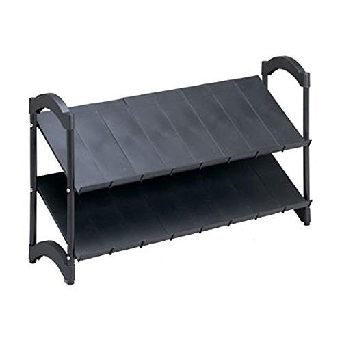 Belca 玄関収納 シューズラック 伸縮タイプ 幅54.6~84.6×奥行26.2×高さ48.5cm ブラック GR-HX | 