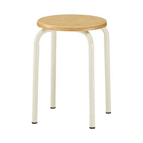 TRUSCO(トラスコ) 丸イス 木製座・塗装脚 Φ420×H450 木目 TMF-24T | 