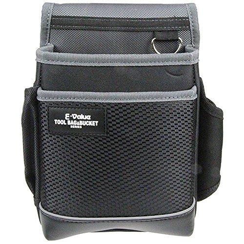 E-Value 腰袋 2段 ブラック&グレー EDK-1D GR | 