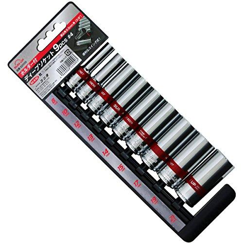 近与(KONYO) SUN UP ディープソケット9PC #4 ホルダー付き S4-9.5D | 