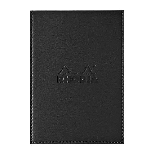 ロディア カバー付き メモ帳 エピュレ No.12(8.5×12cm) ブラック(ブロックロディア No.12 オレンジ入り/80枚 5mm方眼 | 