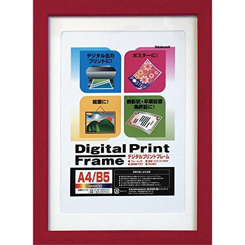 NAKABAYASHI フォトフレーム フ-DPW-A4-R レッド A4判/B5判 | 