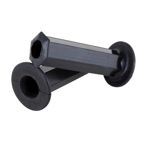 キジマ(Kijima) バイクパーツ グリップ 六角(ヘキサゴン) ラバー製 130mm φ22.2mm 貫通タイプ 汎用 ブラック 201-1 | 