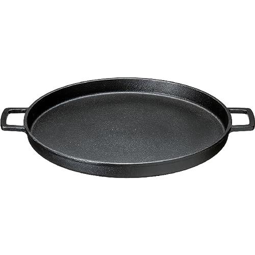 イシガキ 鉄板 ブラック 幅40.5×奥行33×高さ3cm 鋳物製 プレート 丸型 32cm 電磁調理器 対応 焼そば お好み焼き 焼肉 | 