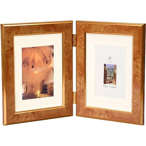 万丈 VANJOH フォトフレーム ペアフレーム 2L 縦 キャメル PF-2LWT-CC | 