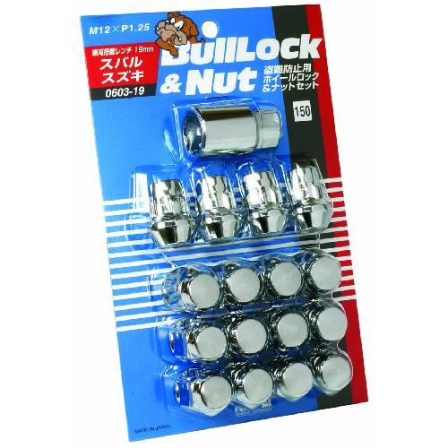 KYO-EI [ 協永産業 ] Bull Lock [ 袋タイプ 19HEX ] M12 x P1.25 4H車用 [ 個数：16P ] [ 品 | 