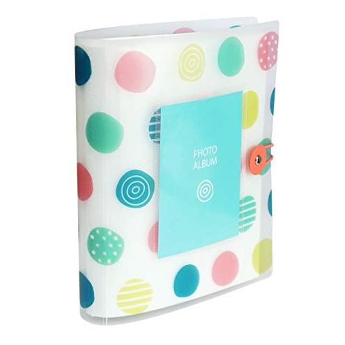万丈 ANJOH バンド付フォトアルバム KG200 パステルドット Photo Album L・ポスト・KG 200枚収納 200011 BA | 
