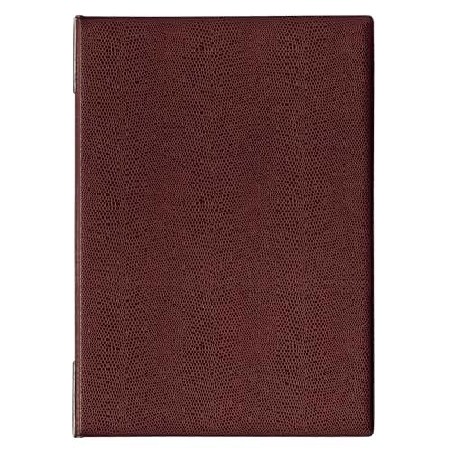 オープン工業 メニューファイル メニュー表 メニューブック A4 4ページ レザー調 茶 MN-150-BR | 
