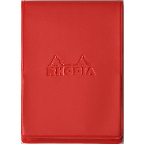 ロディア PVCカバー付き メモ帳 No.11(A7) インカラー レッド(ブロックロディア No.11 オレンジ入り/80枚 5mm方眼)RH | 
