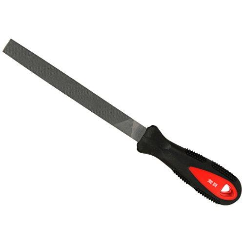 SK11 鉄工用ヤスリ ソフトグリップ 荒目 平 150mm 柄付き | 