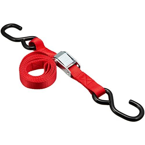 キジマ(Kijima) トランポ用タイダウンベルト 25x1800mm バックル 汎用 レッド 2個入り 303-0141 | 