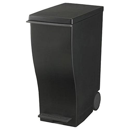 I'mD (アイムディー) ふた付き ゴミ箱 キャスター付 Kcud クード スリムペダル ブラック 33L KUD30BK 45リットルゴミ袋 | 