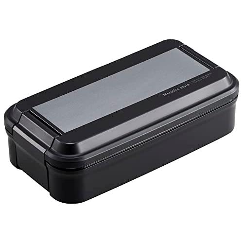 OSK 弁当箱 メタリックスタイル ランチボックス (仕切付) ブラック 日本製 BL-37D | 