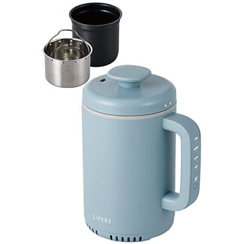 エレコム IH炊飯器 小型 1合炊き コンパクト設計 低糖質モード 一合厚釜採用 ひとり暮らし用 ケトルサイズ LiFERE ブルー HAC-R | 