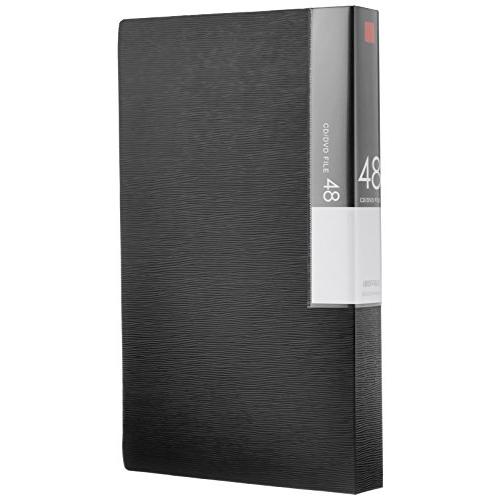 バッファロー BUFFALO CD&DVDファイルケース ブックタイプ 48枚収納 ブラック BSCD01F48BK | 