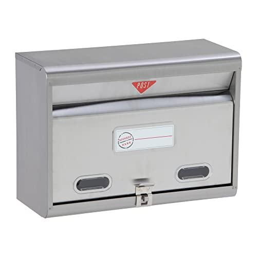 グリーンライフ(GREEN LIFE) ポスト 壁掛け【日本製】 ステンレス製 A4サイズ対応 南京錠取付可 PS-50H | 