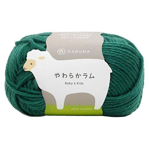 横田 DARUMA やわらかラム 毛糸 並太 Col.41 グリーン 系 30g 約103m 01-5140 | 
