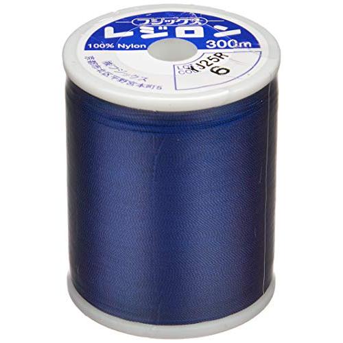 FUJIX フジックス レジロン ニット ・ 伸縮性 布地 専用 ミシン糸 300m 太さ 50番 col.6 ブルー系 | 