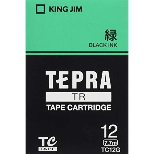キングジム テープカートリッジ テプラTR 12mm TC12G 緑 | 