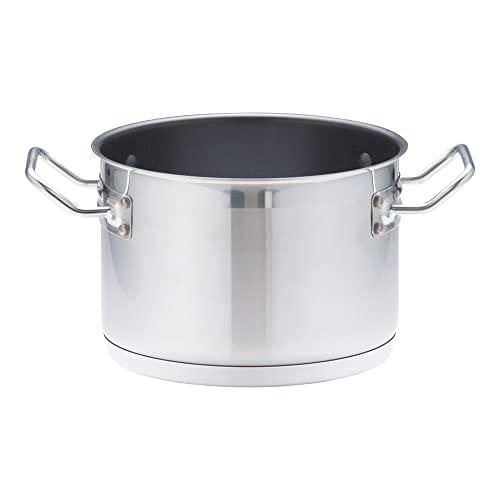 遠藤商事 業務用 TKG PRO 半寸胴鍋(蓋なし) 20cm エクスカリバー 電磁調理器対応 ステンレススチール AHV6520 | 