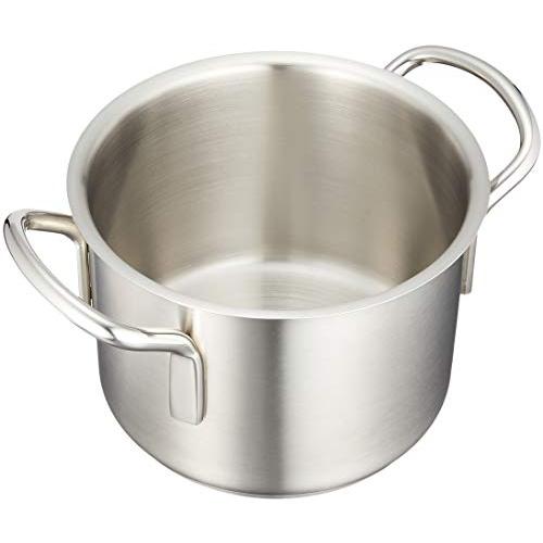 遠藤商事 業務用 ムラノ インダクション 半寸胴鍋 16cm (蓋無) IH対応 18-8ステンレス AHVA301 | 