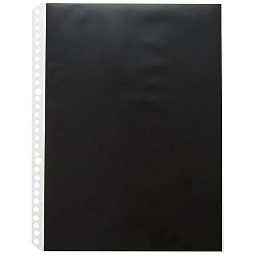 Gクラッセ MONOCHROME クリアーポケット 黒台紙入り A4S-30穴 10枚入り PAM-103BP BK | 