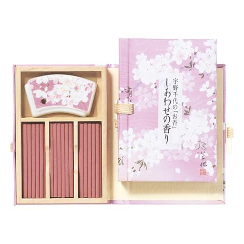 宇野千代のお線香 しあわせの香り スティック 36本 お香 香立て付 日本香堂 日本製 桜の香り インセンス | 