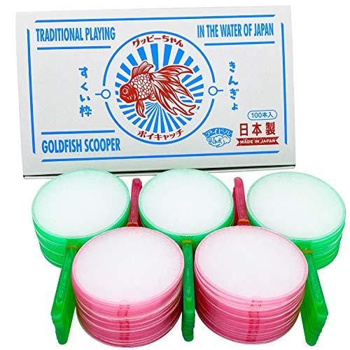 【日本製】4号　使い捨て　すくい枠　ポイキャッチグッピーちゃん（100本入）　ver.2 | 