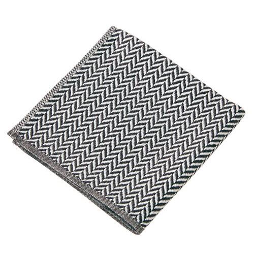 楠橋紋織 ハンカチタオル わた音 ヘリンボン ダークグレー 約25×25cm 1-65608-86-DGY | 