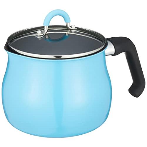 和平フレイズ マルチポット Mサイズ 14cm 2.2L (1-2人用) ライトブルー IH対応 ご飯鍋 ミルクパン 揚げ鍋 ふっ素樹脂加工 ト | 