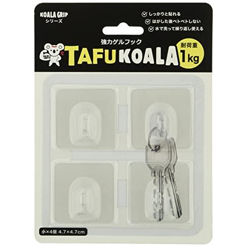 JIT 強力ゲルフック TAFUKOALA タフコアラ 小サイズ 4個入り 透明 | 