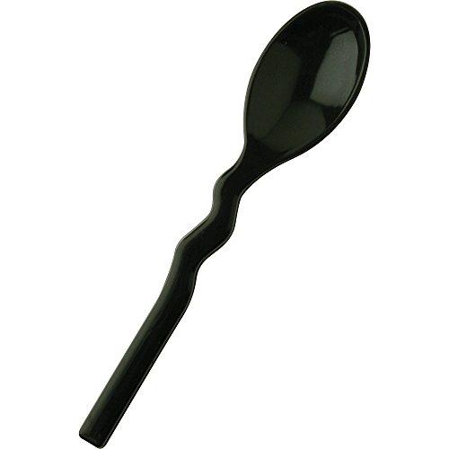 岡部洋食器 口あたりやさしいスプーン ウェービー・深型 ブラック KU-21BK | 