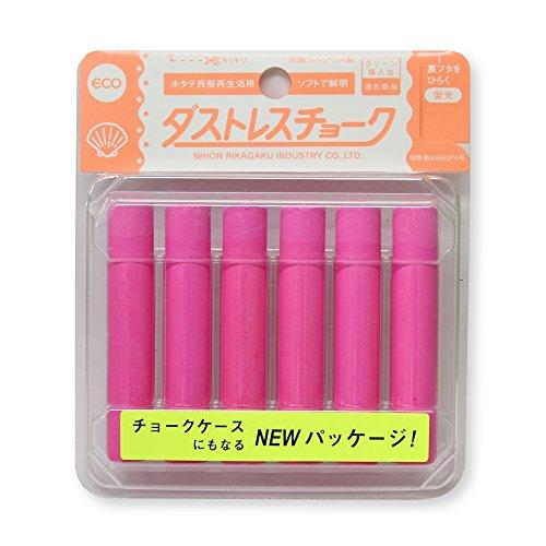 日本理化学 ダストレス蛍光チョーク 赤 6本 DCK-6-R | 